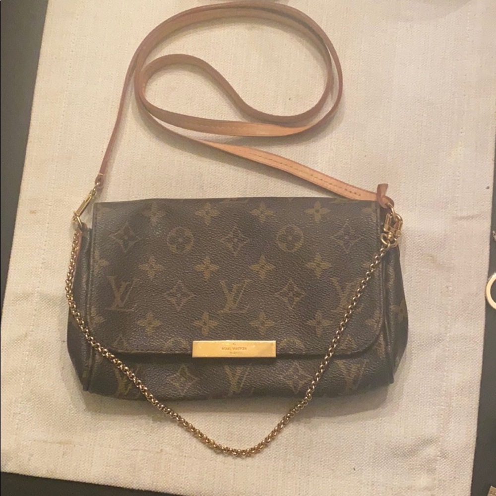 Louis Vuitton Brown Monogram Crossbody Chain Purse